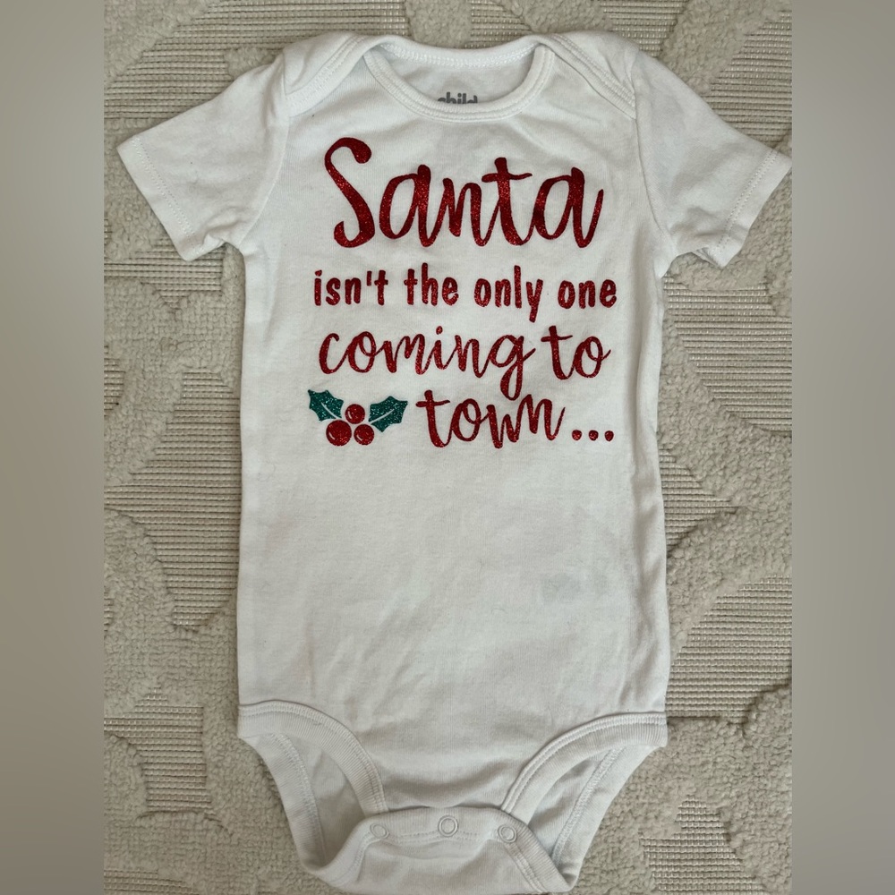 Baby Christmas Announcement Onesie